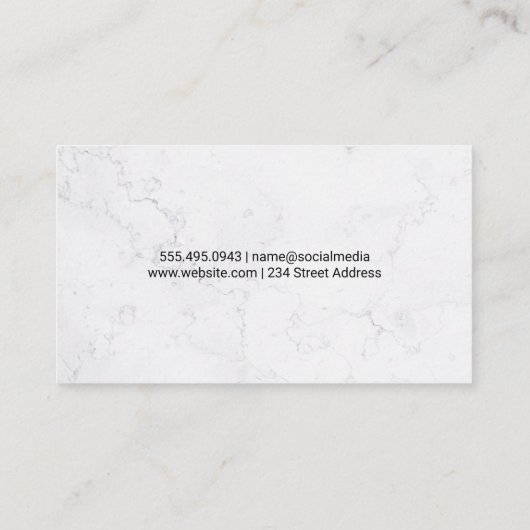 ハウスロゴ |大理石背景 名刺 (裏面)