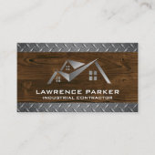 ハウスロゴ | 建築 | ウッド | スチール 名刺 (正面)