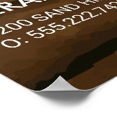 ハウスロゴ | 木と鋸 ポスター (角)