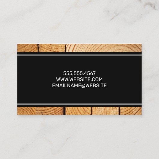 ハウスロゴ |木目 名刺 (裏面)