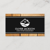 ハウスロゴ |木目 名刺 (正面)