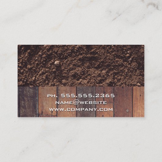 ハウスロゴ |木製のボードと土 名刺 (裏面)
