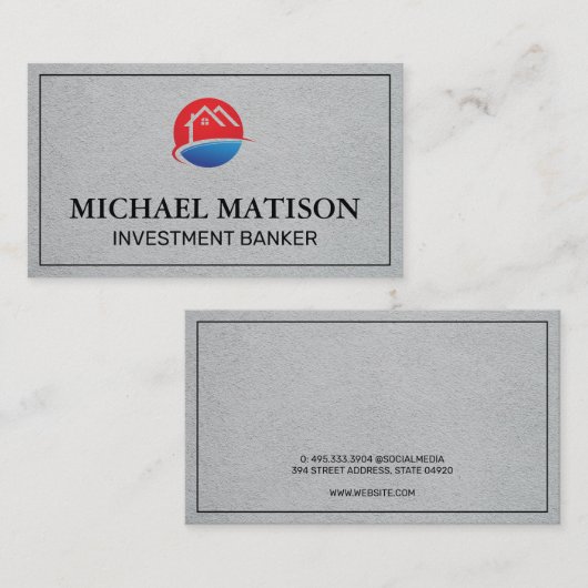 ハウスロゴ |赤い青 名刺 (正面/裏面)