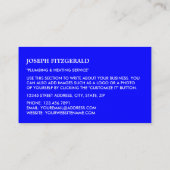 ハウスロゴ、配管工、給排水衛生設備 名刺 (裏面)