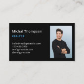 ハウスロ実在ゴエステートネイビー&ブラック不動産仲介業者写真 名刺 (裏面)
