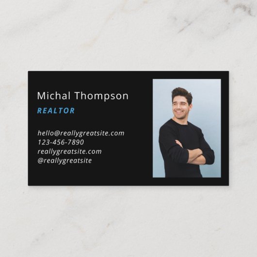 ハウスロ実在ゴエステートネイビー&ブラック不動産仲介業者写真 名刺 (裏面)