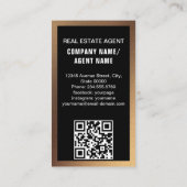ハウスロ実在ゴエステートブラック&金ゴールド不動産仲介業者写真 名刺 (裏面)