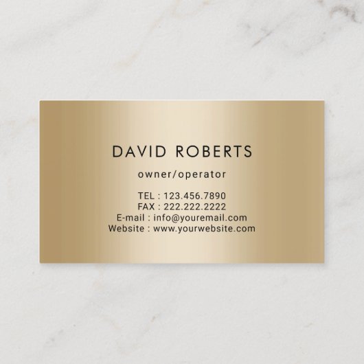ハウスロ実在ゴエステート不動産仲介業者モダンブラック&金ゴールド 名刺 (裏面)