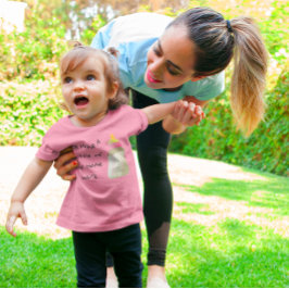 ハウスワインのボトルください 白の面白い女の子のTシャツ ベビーTシャツ