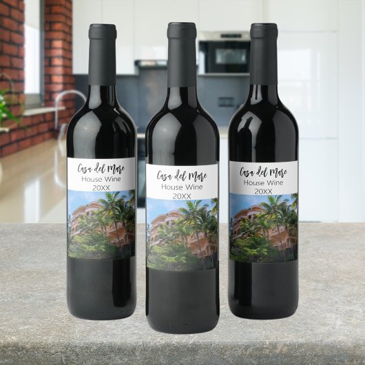 ハウスワインホームフォト引っ越し祝いパーティー ワインラベル