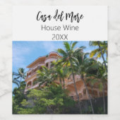 ハウスワインホームフォト引っ越し祝いパーティー ワインラベル (シングルラベル)