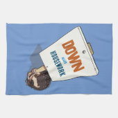 ハウスワークヘッジホッグピケの看板マンガとダウン キッチンタオル (横)