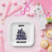 ハウス不気味ハッピーハローウィンパーティー ペーパープレート (パーティー)