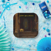 ハウス不気味幽霊のよく出るポーチ ペーパープレート (パーティー)