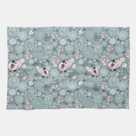 ハウス子猫パターン キッチンタオル