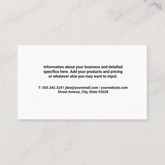 ハウス実在エステートロゴ | 名刺のプロパティ 名刺 (裏面)