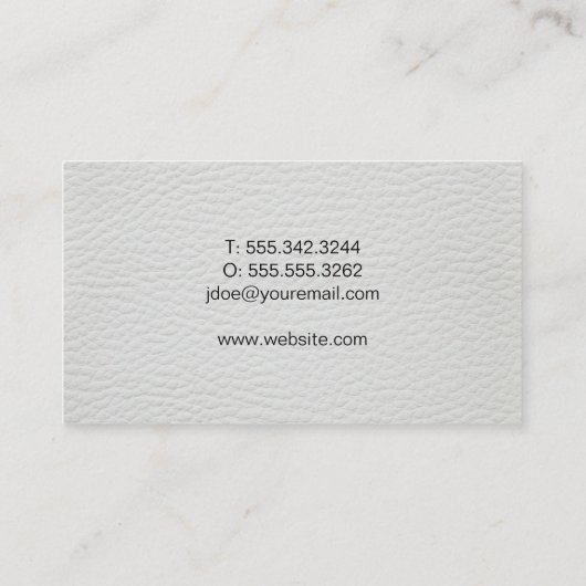 ハウス実在エステート | ホワイトレザー | QRコード 名刺 (裏面)