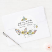 ハウス差出人住所ラベル ラウンドシール (封筒)