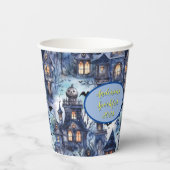 ハウス幽霊のよく出るこうもりカスタムハロウィーン紙カップ 紙コップ (裏面)
