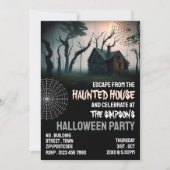 ハウス幽霊のよく出るテーマ、エスケープルーム、ハローウィンパーティ 招待状 (正面)