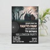 ハウス幽霊のよく出るテーマ、エスケープルーム、ハローウィンパーティ 招待状 (スタンド正面)
