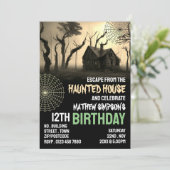 ハウス幽霊のよく出るテーマ、エスケープルーム、バースデーパーティー 招待状 (スタンド正面)