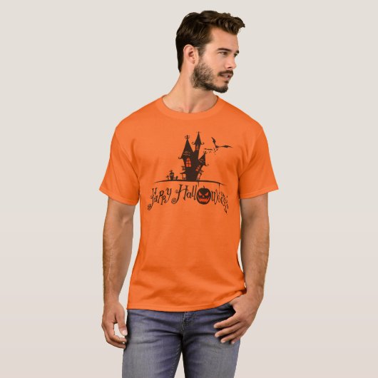 ハウス幽霊のよく出るハッピーハローウィンシャツ Tシャツ (正面フル)