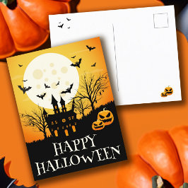 ハウス幽霊のよく出るハッピーハローウィン ポストカード