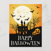 ハウス幽霊のよく出るハッピーハローウィン ポストカード (正面)