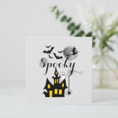ハウス幽霊のよく出るハローウィンパーティ不気味 カード (スタンド正面)
