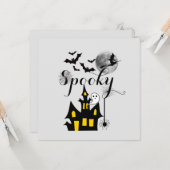 ハウス幽霊のよく出るハローウィンパーティ不気味 カード (正面/裏面インサイチュ)