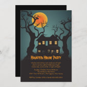 ハウス幽霊のよく出るハローウィンパーティ招待状 招待状 (正面/裏面)