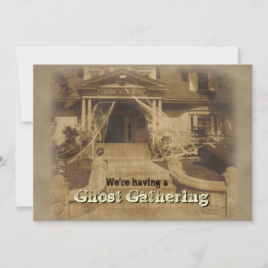 ハウス幽霊のよく出るハローウィンパーティ招待状 招待状 (正面)