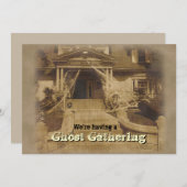 ハウス幽霊のよく出るハローウィンパーティ招待状 招待状 (正面/裏面)