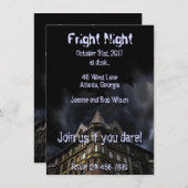 ハウス幽霊のよく出るハローウィンパーティ招待状 招待状 (正面/裏面)