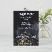 ハウス幽霊のよく出るハローウィンパーティ招待状 招待状 (スタンド正面)