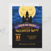 ハウス幽霊のよく出るハローウィンパーティ招待状 招待状 (正面)