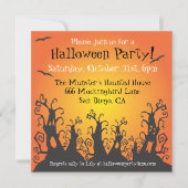 ハウス幽霊のよく出るハローウィンパーティ招待状 招待状 (正面)