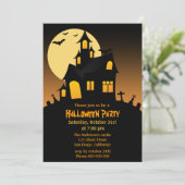 ハウス幽霊のよく出るハローウィンパーティ招待状 招待状 (スタンド正面)