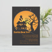 ハウス幽霊のよく出るハローウィンパーティ招待状 招待状 (スタンド正面)