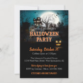 ハウス幽霊のよく出るハローウィンパーティ招待状 招待状 (正面)