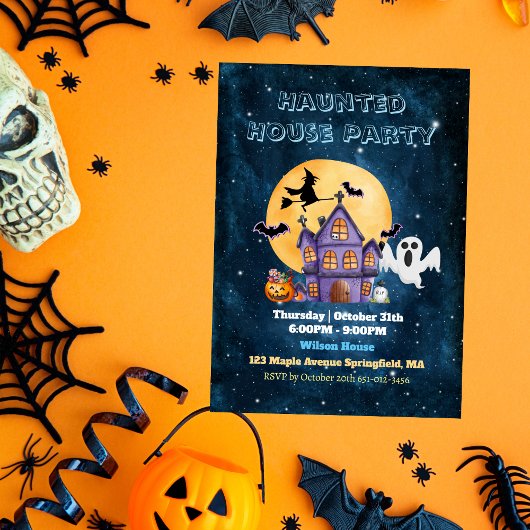 ハウス幽霊のよく出るハローウィンパーティ招待状 招待状