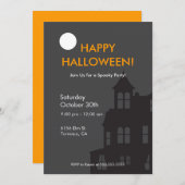 ハウス幽霊のよく出るハローウィンパーティ招待状 招待状 (正面/裏面)
