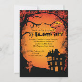 ハウス幽霊のよく出るハローウィンパーティ招待状 招待状 (正面)