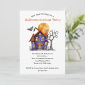 ハウス幽霊のよく出るハローウィンパーティ招待状 招待状 (スタンド正面)