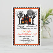 ハウス幽霊のよく出るハローウィンパーティ招待状 招待状 (スタンド正面)