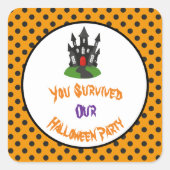 ハウス幽霊のよく出るハローウィンパーティ スクエアシール (正面)