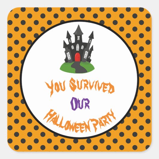ハウス幽霊のよく出るハローウィンパーティ スクエアシール (正面)