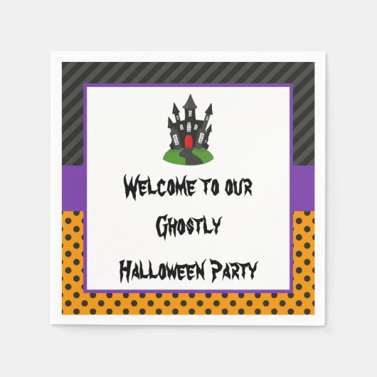 ハウス幽霊のよく出るハローウィンパーティ スタンダードカクテルナプキン (正面)