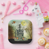 ハウス幽霊のよく出るハローウィンパーティ ペーパープレート (パーティー)